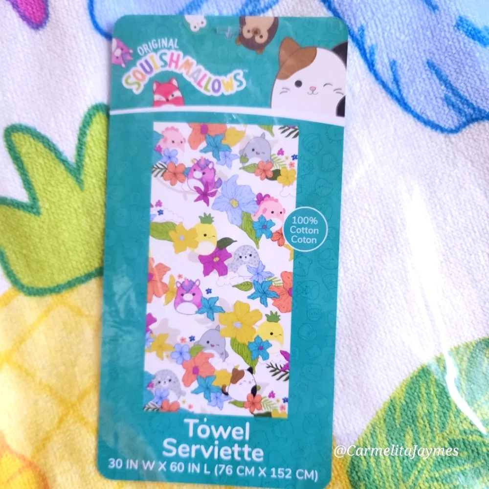 ⛱️ Adult Size Squishmallow Beach Towel Super Cute! Squishmallows w/🌺 ☆》BNIB《☆